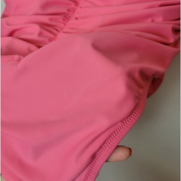 🚨NEW J CREW Pink Ruched Sweetheart One Piece Swimsuit Plus Size 22 Barbie - Picture 12 of 16